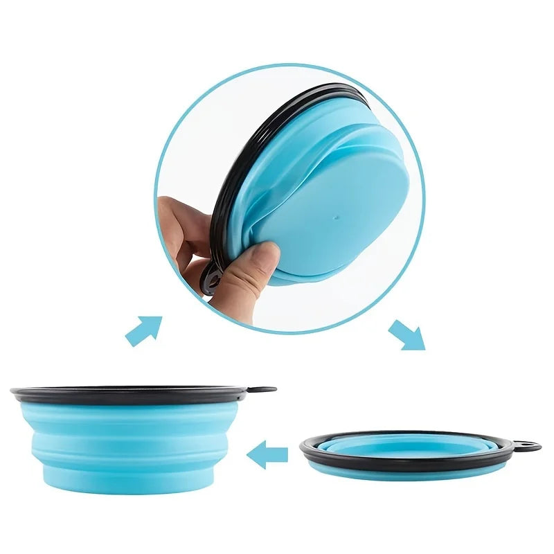 Portable Collapsible Dog Travel Bowl – Lightweight & Easy to Carry